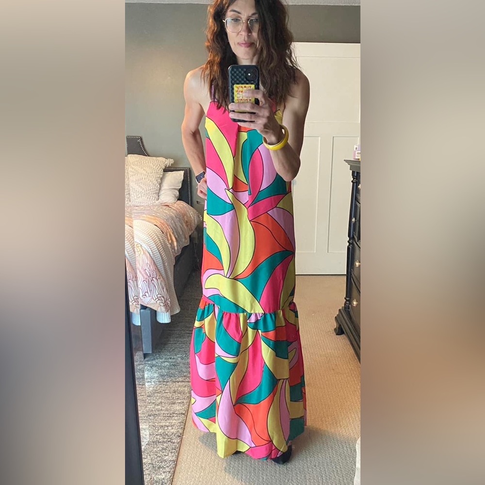 Boho Geometric Maxi Dress